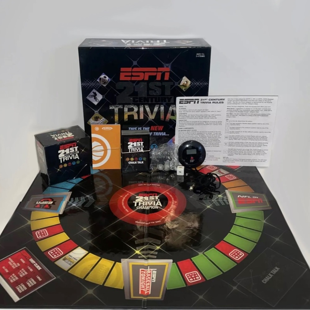 {ESPN} 21st Century Trivia Board Game Sports NEW SEALED - NFL - NBA - MLB - NHL
